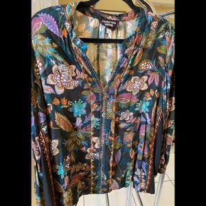 Johnny Was Long sleeve gorgeous floral blouse